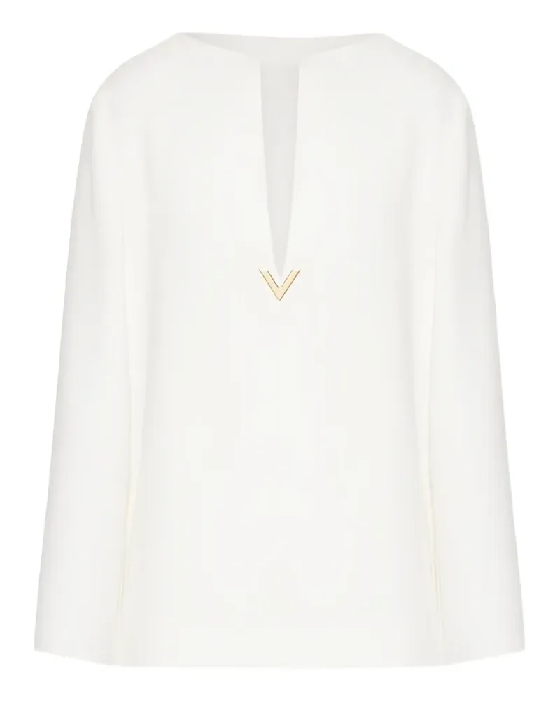 Valentino Garavani V-neck Cady Couture blouse - Weiß Weiß