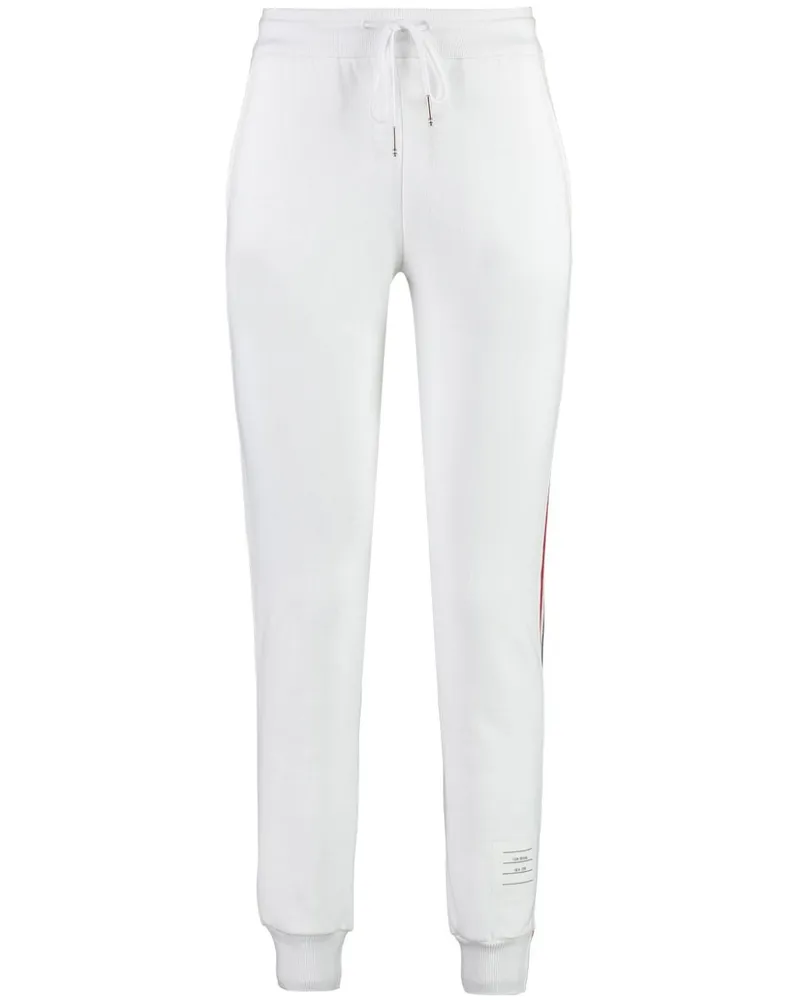 Thom Browne Jogginghose mit Logo-Streifen - Weiß Weiß