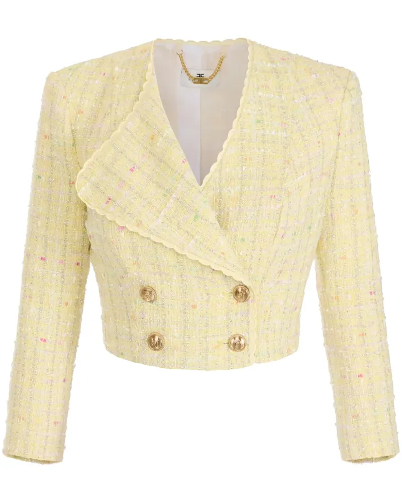 Elisabetta Franchi Sakko aus Lurex - Gelb Gelb