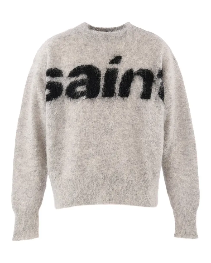 SAINT MXXXXXX Pullover mit Logo-Intarsie - Grau Grau