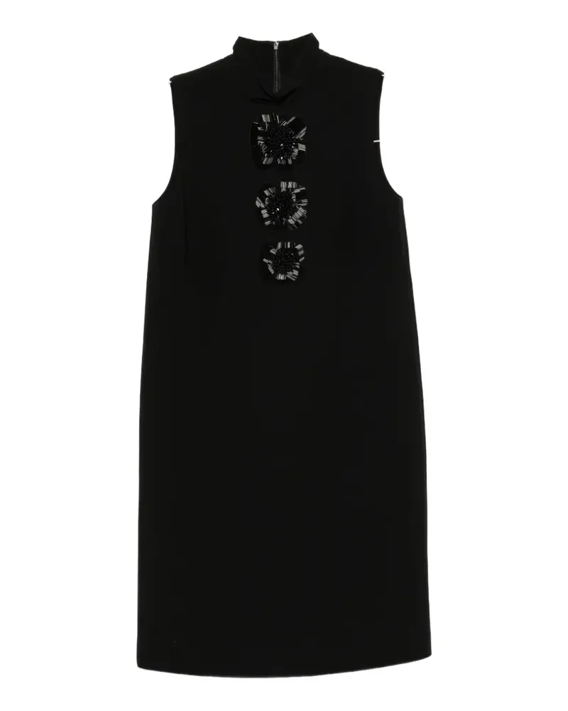 Max Mara floral-motif sleeveless mini dress - Schwarz Schwarz