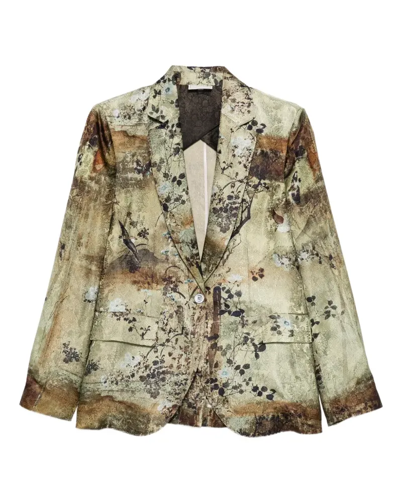 Pierre-Louis Mascia Jacquard-Jacke mit Blumenprint - Grün Grün