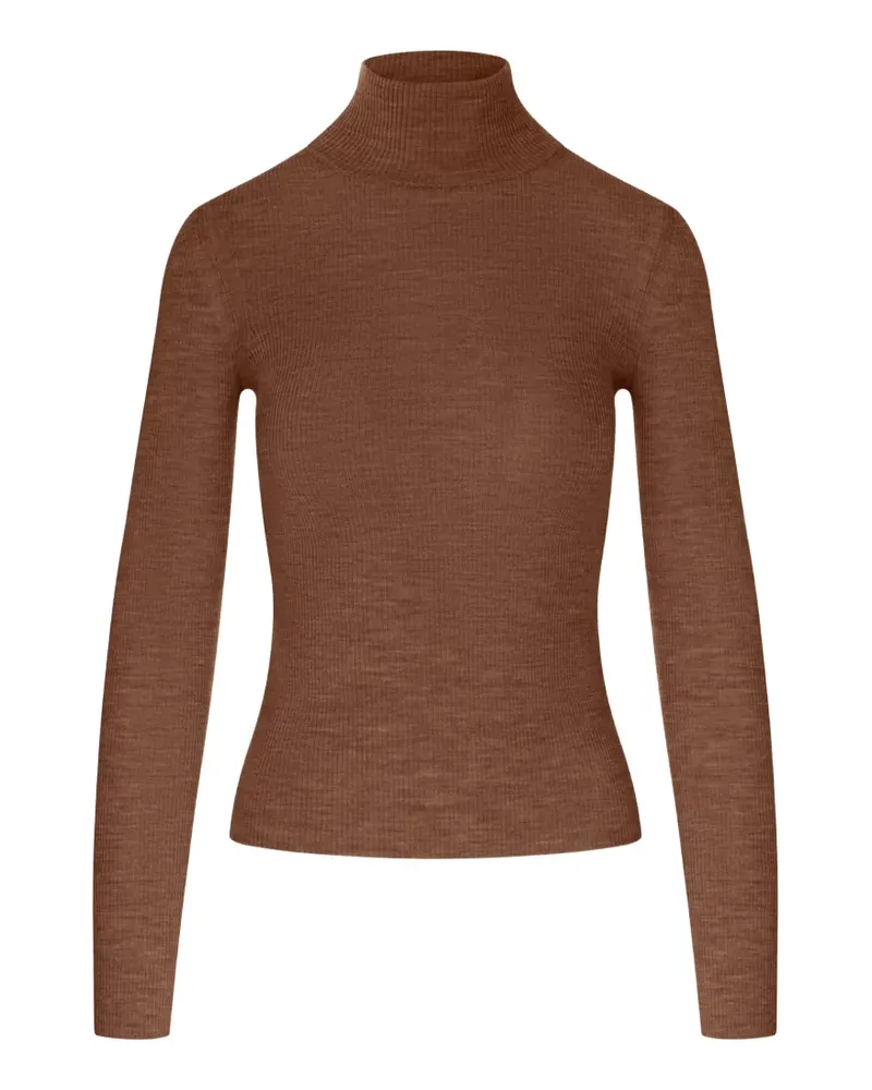 Max Mara ribbed-knit roll-neck sweater - Braun Braun