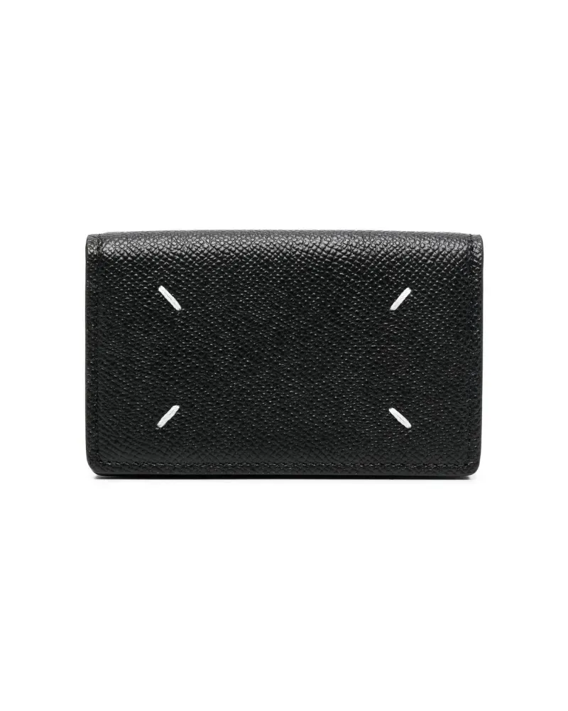 Maison Margiela Kartenetui mit Ziernähten - Schwarz Schwarz