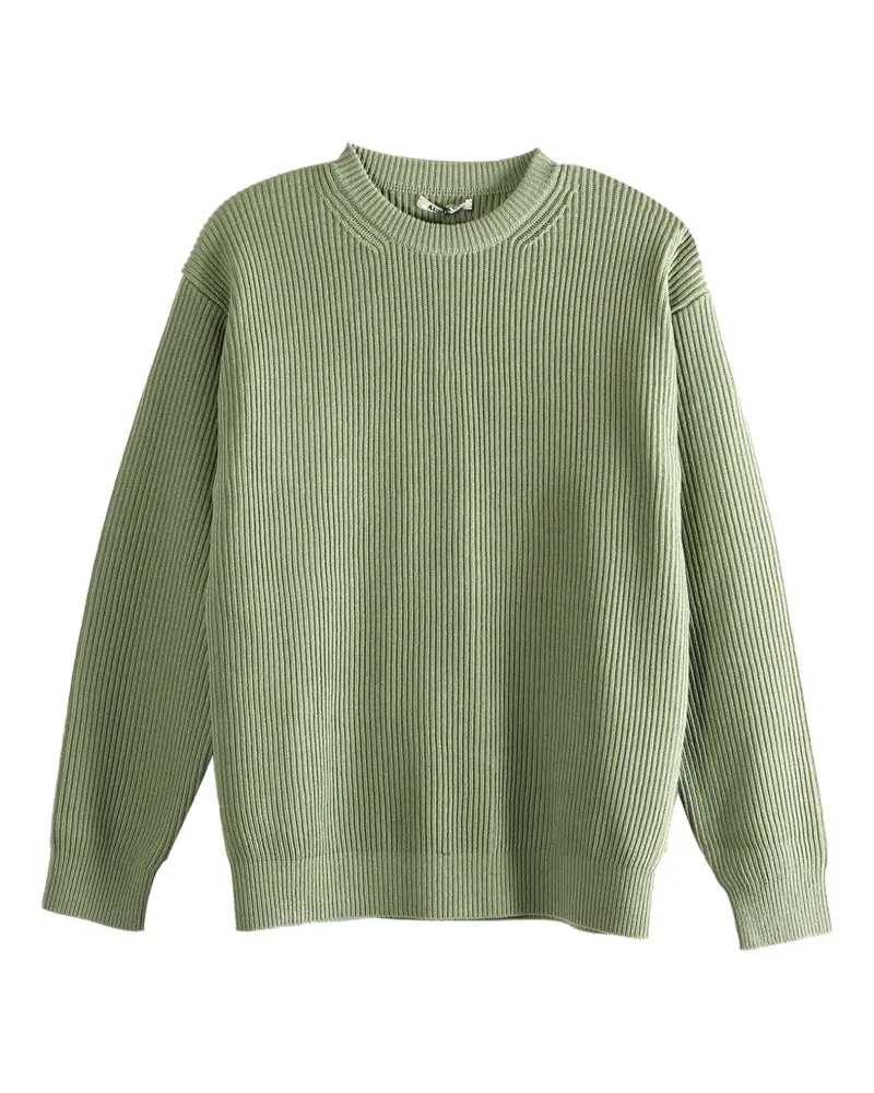 AURALEE Gerippter Strick - Grün Grün