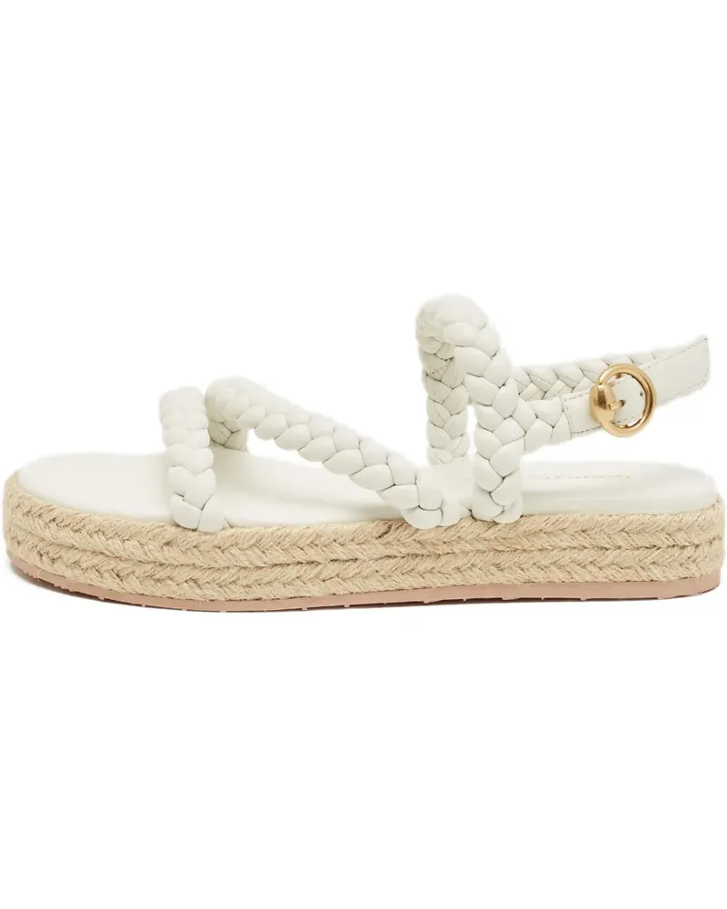 Gianvito Rossi braided leather platform espadrilles - Weiß Weiß