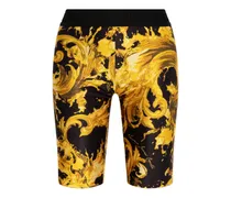 Radlerhose mit Barock-Print - Gold