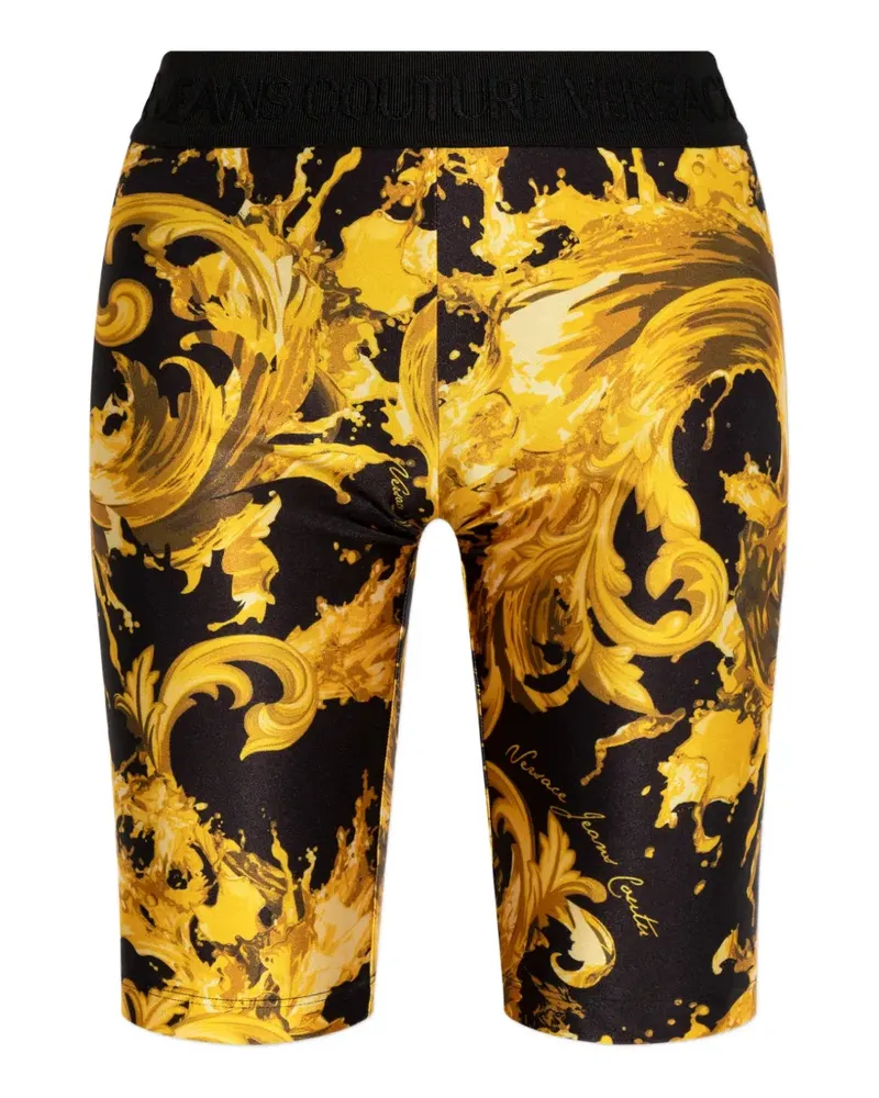 Versace Jeans Radlerhose mit Barock-Print - Gold Gold