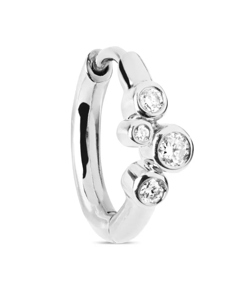 Maria Black 14kt Elena Weißgoldcreole mit Diamanten - Silber Silber