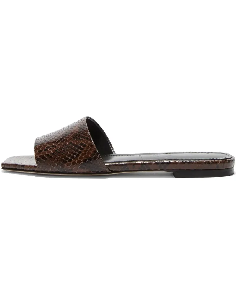 aeyde Anna Sandalen mit Schlangenleder-Effekt - Braun Braun