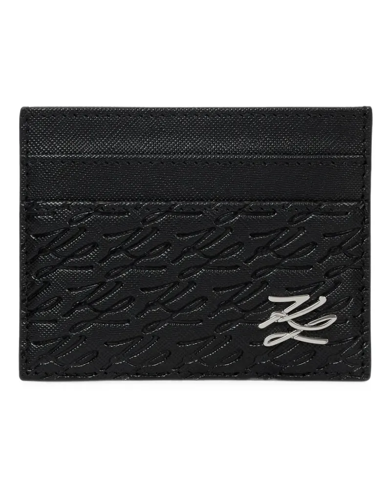 Karl Lagerfeld K/Autograph panel card holder - Schwarz Schwarz