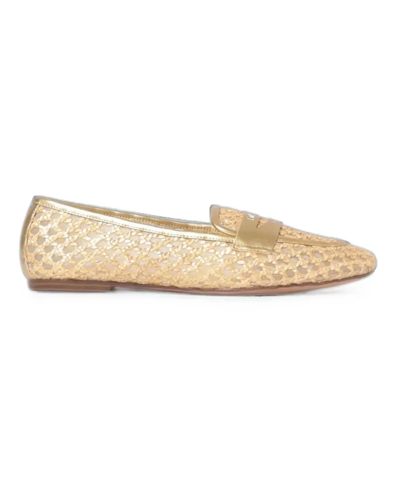 Twin-Set Perforierte Loafer aus Raffiabast - Nude Nude