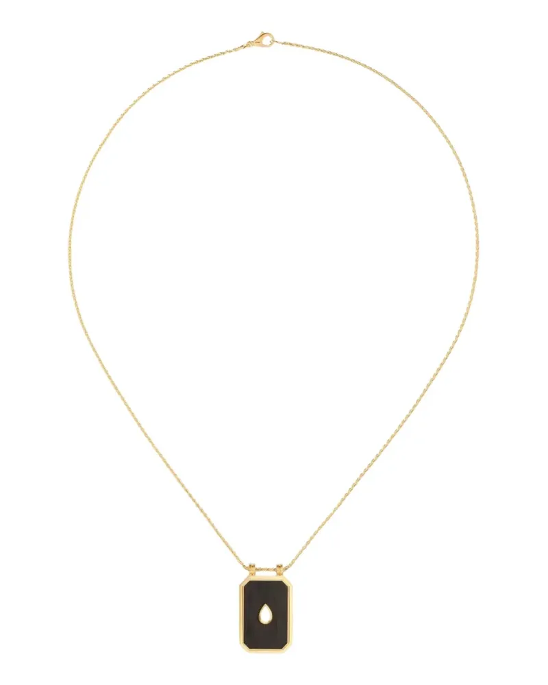 Marie Lichtenberg Ebony Eye diamond necklace - Gold Gold
