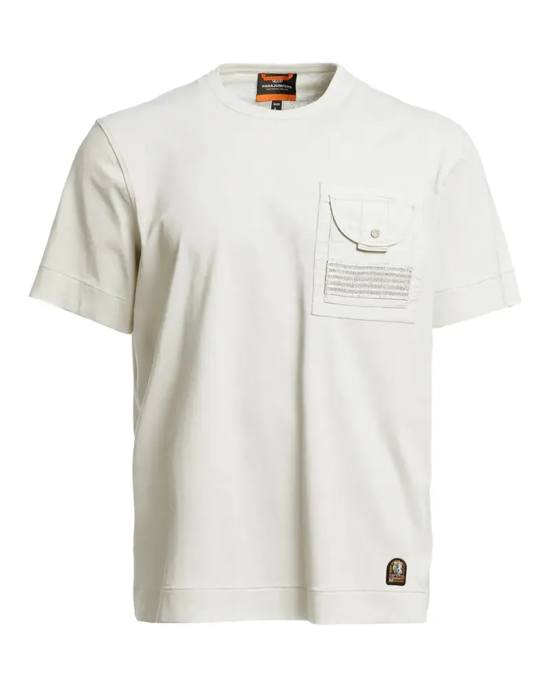 Parajumpers T-Shirt mit Brusttasche - Weiß Weiß
