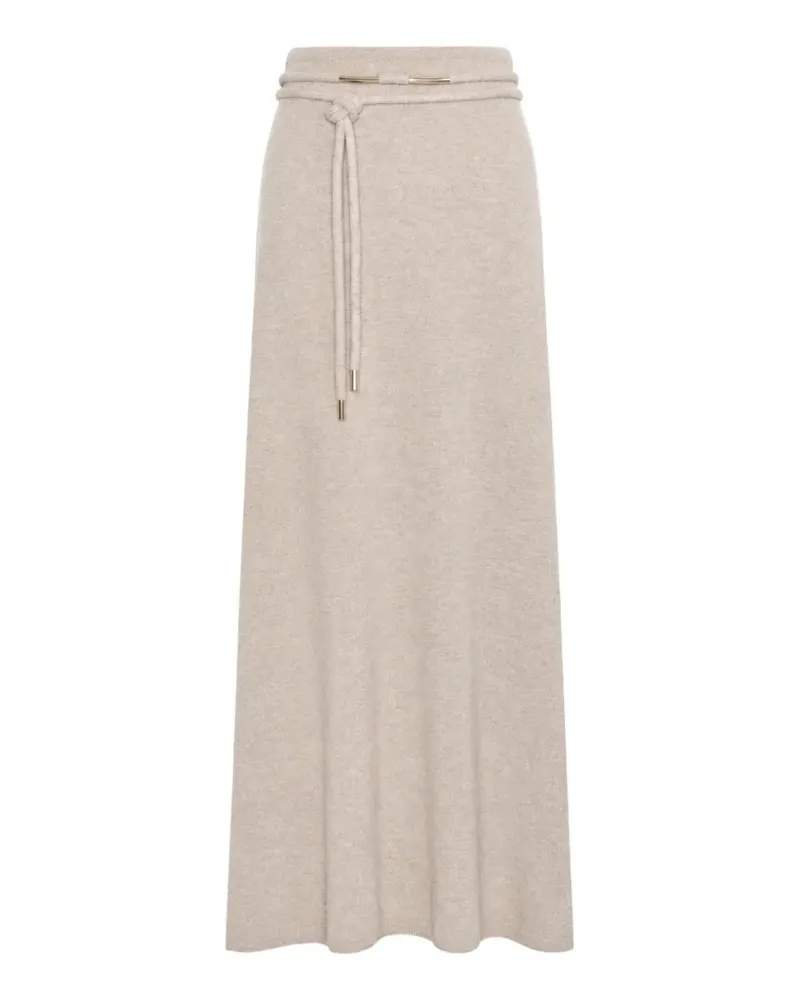 Max Mara Gestrickter Mxmoggi Maxirock - Nude Nude