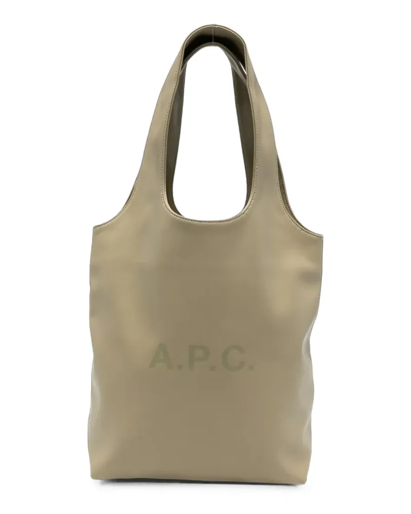 A.P.C. Shopper mit Logo-Print - Nude Nude