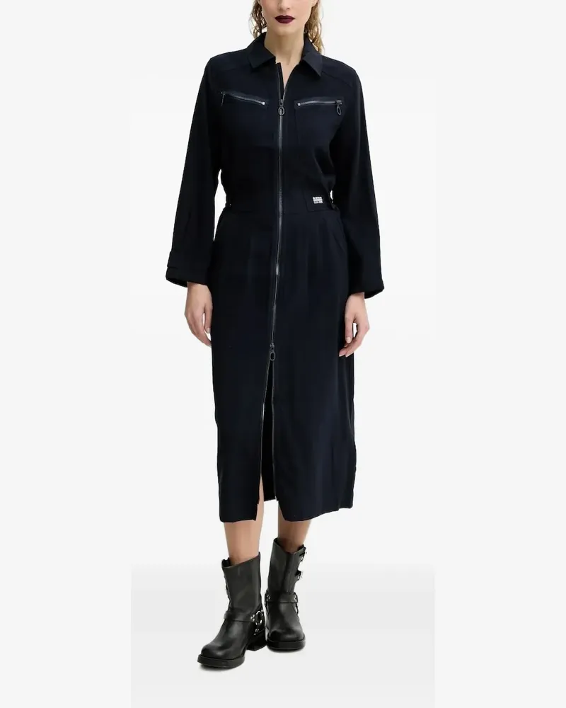 G-STAR RAW Midikleid mit Reißverschluss - Blau Blau