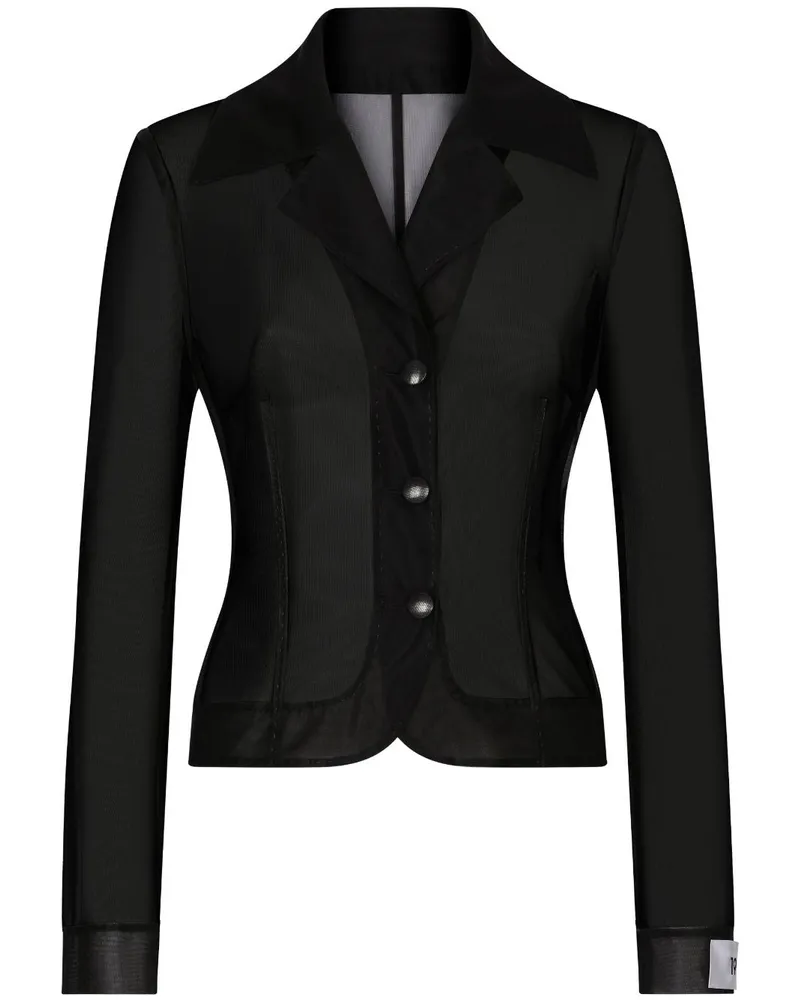 Dolce & Gabbana Einreihiger Blazer - Schwarz Schwarz