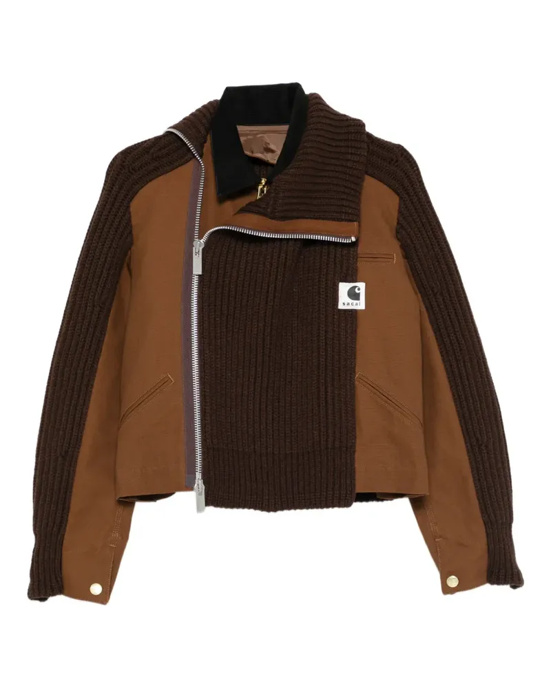 Sacai x Carhartt layered jacket - Braun Braun