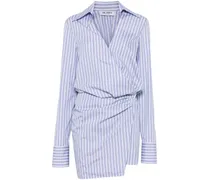 Gestreiftes Minikleid - Weiß