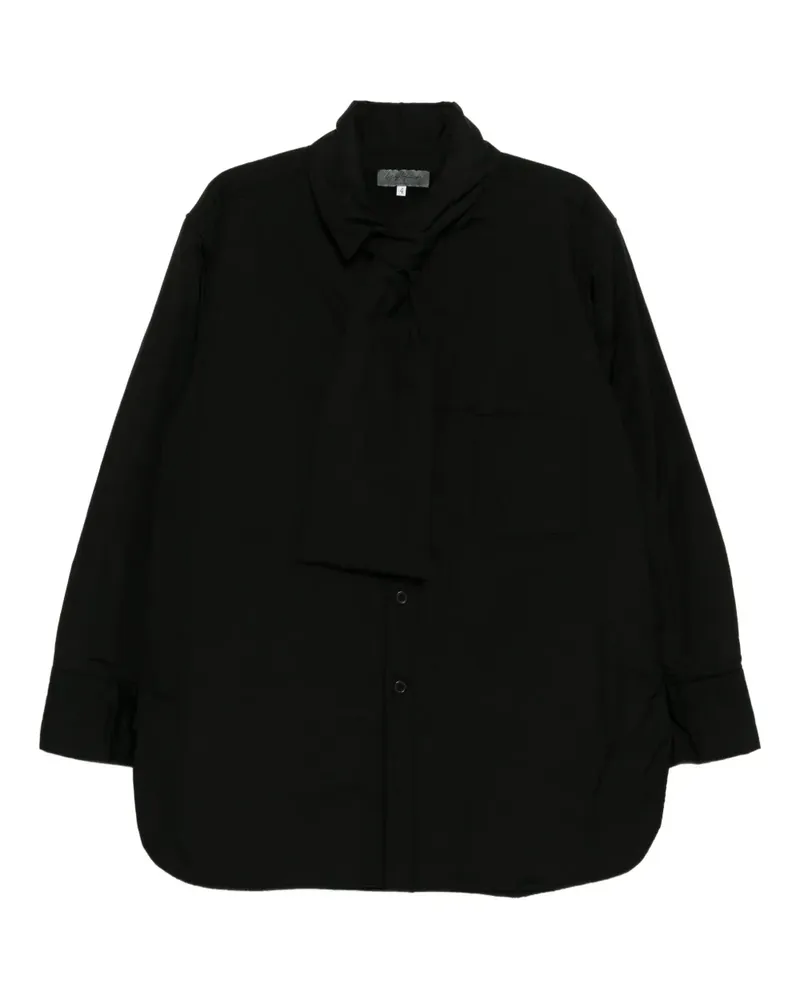 Yohji Yamamoto Wattierte Broad Stole Jacke - Schwarz Schwarz
