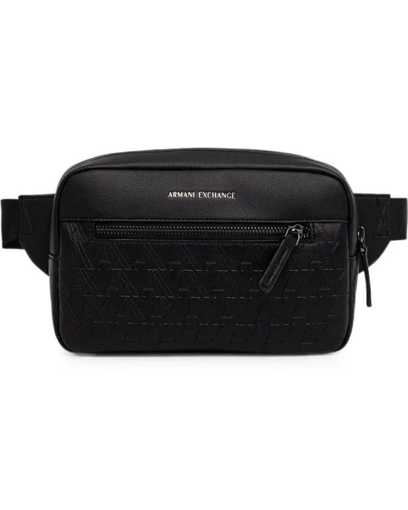 Armani Exchange Gürteltasche mit Logo-Prägung - Schwarz Schwarz