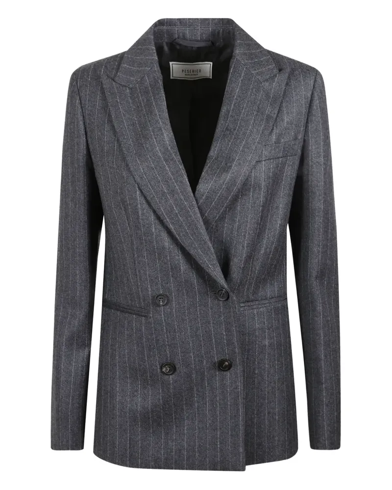 Peserico Doppelreihige Jacke mit Nadelstreifen - Grau Grau