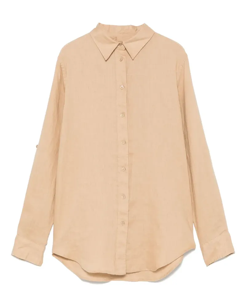 Ralph Lauren Hemd aus Leinen - Nude Nude