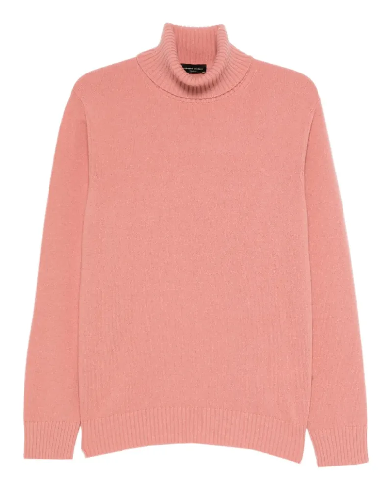 Roberto Collina Gerippter Rollkragenpullover - Rosa Rosa