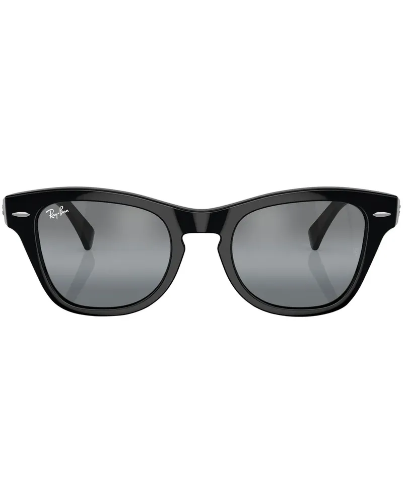 Ray Ban Eckige Sonnenbrille - Schwarz Schwarz