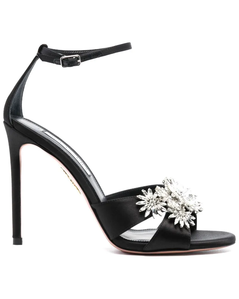 Aquazzura Sandalen mit Kristallen 110mm - Schwarz Schwarz