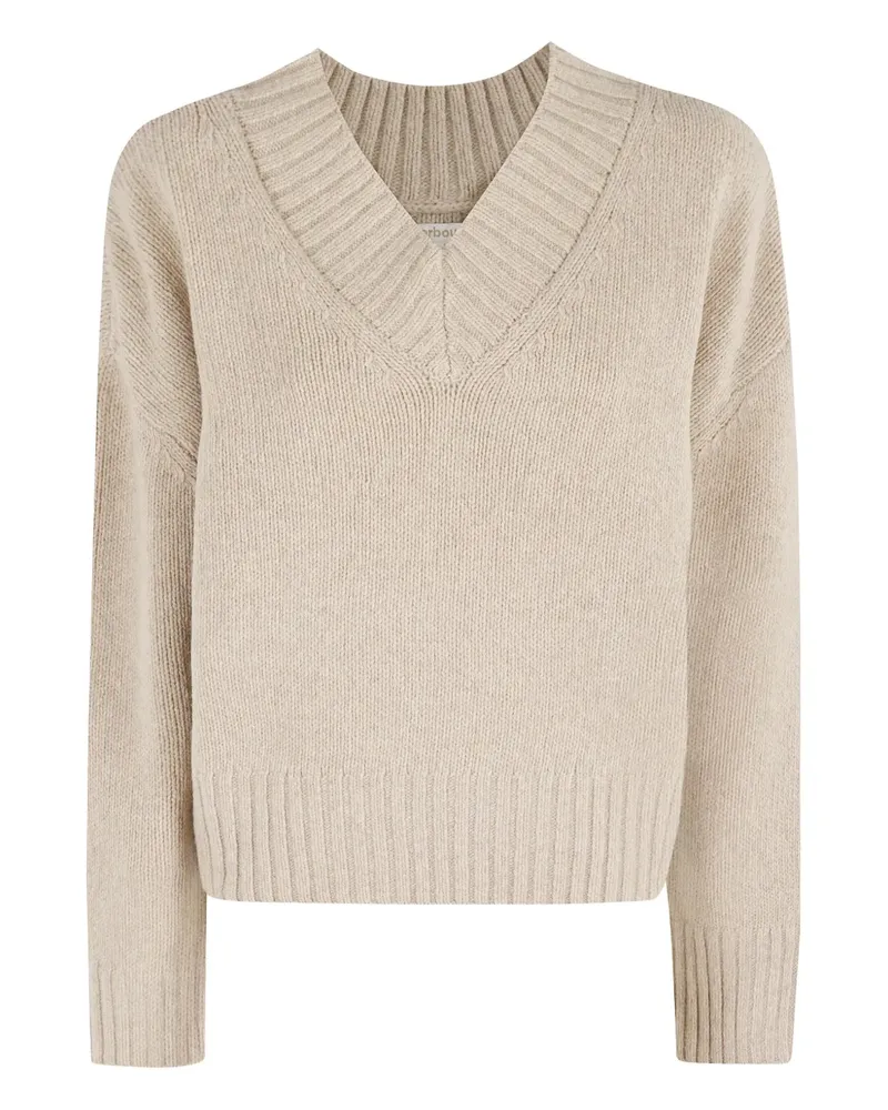 Barbour Pullover mit V-Ausschnitt - Nude Nude