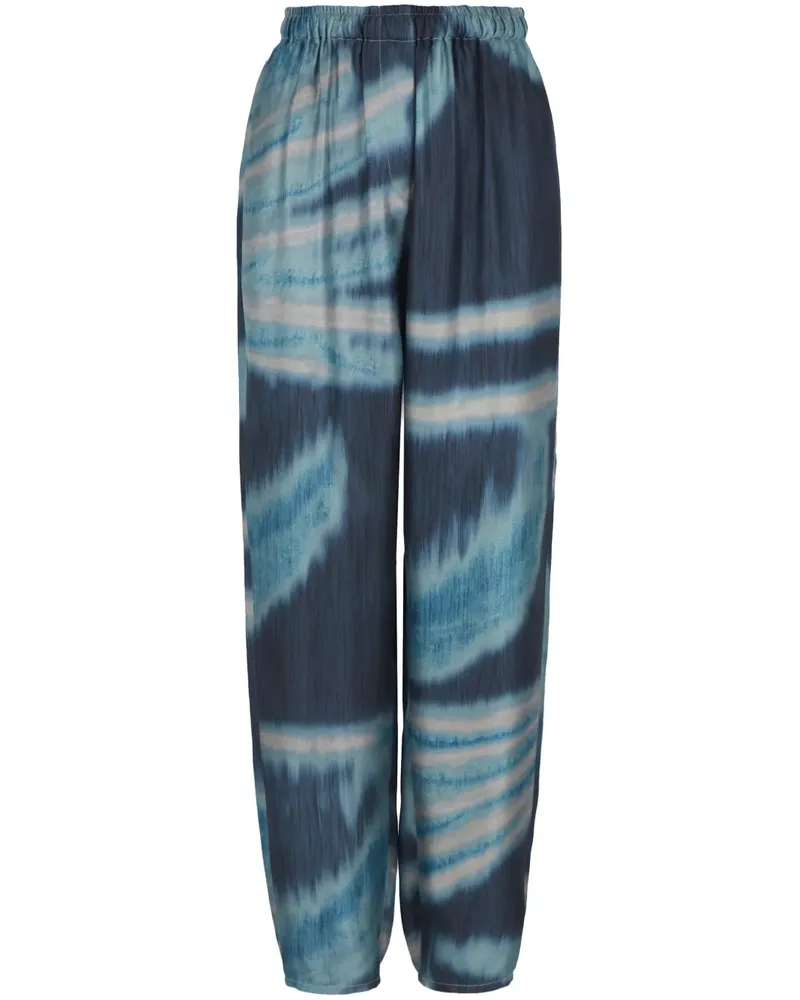 Giorgio Armani Seidenhose mit Farbverlauf - Blau Blau