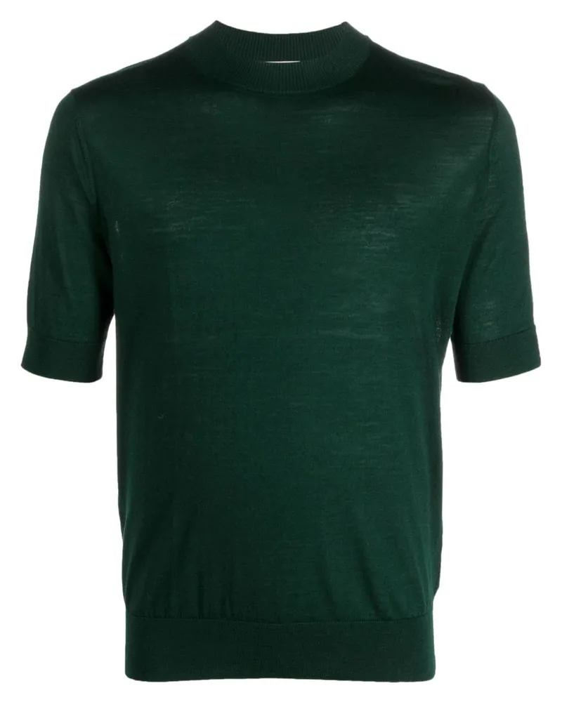 Ballantyne Fein gestricktes T-Shirt - Grün Grün