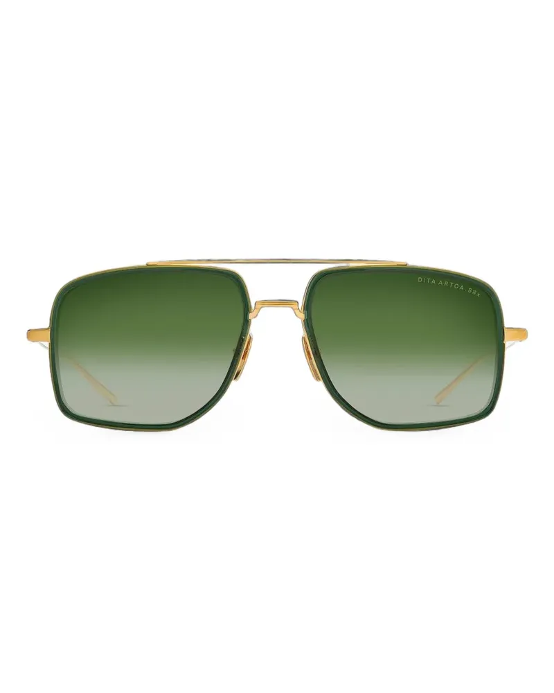 DITA ARTOA Sonnenbrille mit eckigem Gestell - Grün Grün