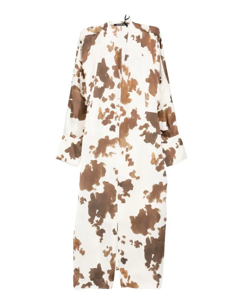 Pennyblack V-neck printed midi dress - Nude Nude