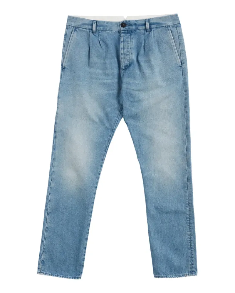 Fortela Tapered-Hose mit Bundfalten - Blau Blau