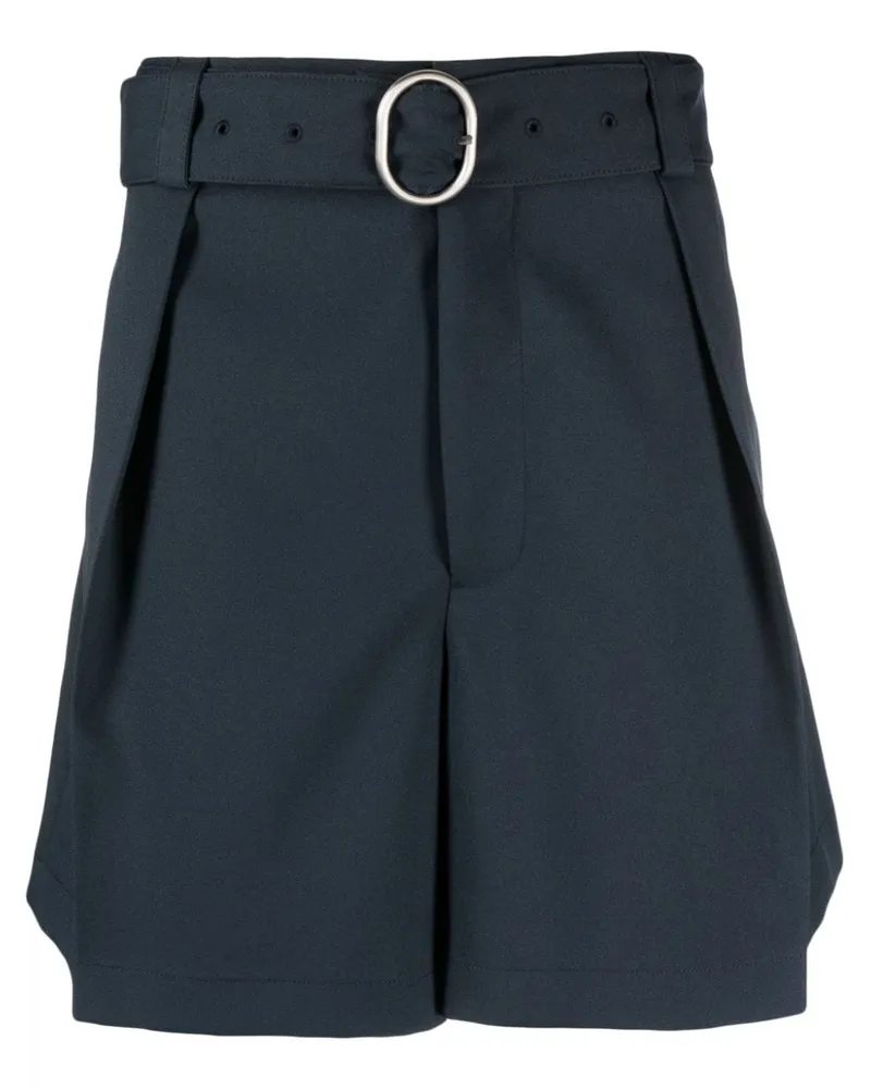 Jil Sander Wide-Leg-Shorts mit Gürtel - Blau Blau