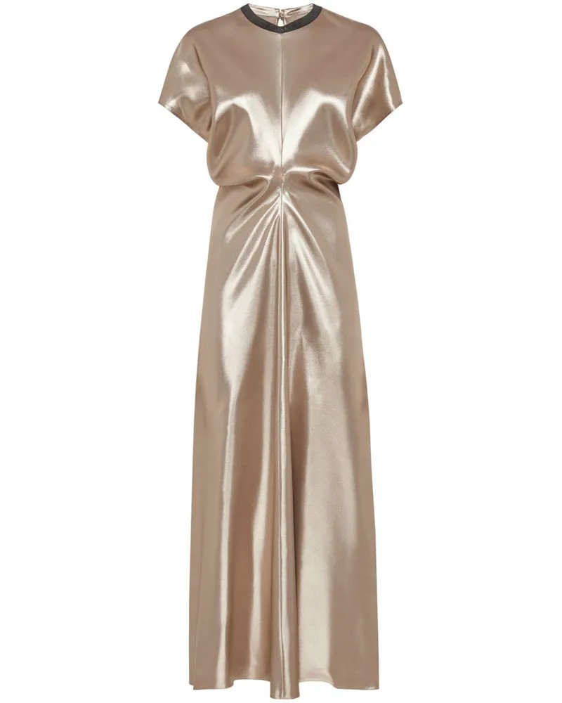 Brunello Cucinelli Gerafftes Kleid - Nude Nude