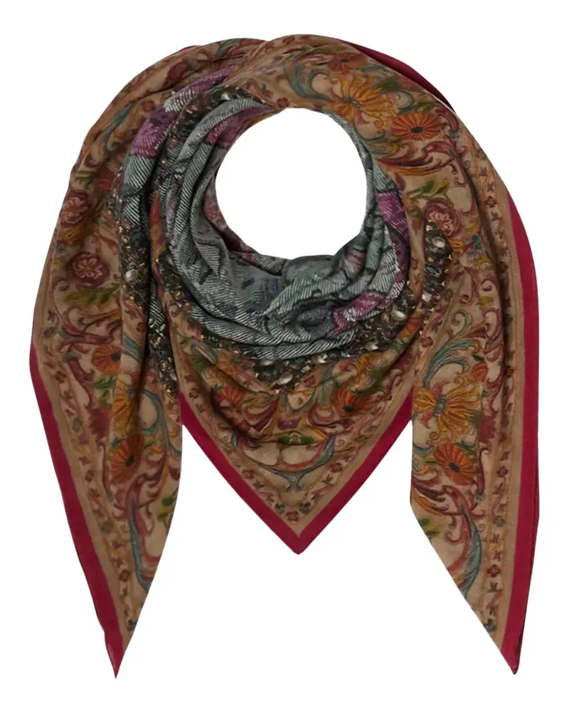 Pierre-Louis Mascia floral-pattern scarf - Nude Nude