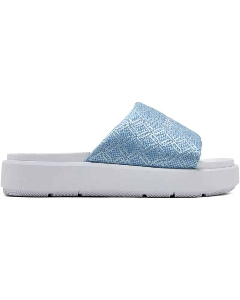 Nike Pantoletten mit Plateaumuster - Blau Blau