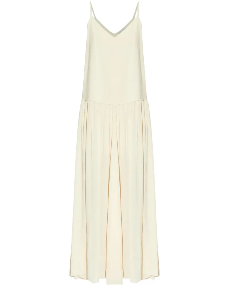 forte_forte Maxikleid mit Falten - Nude Nude