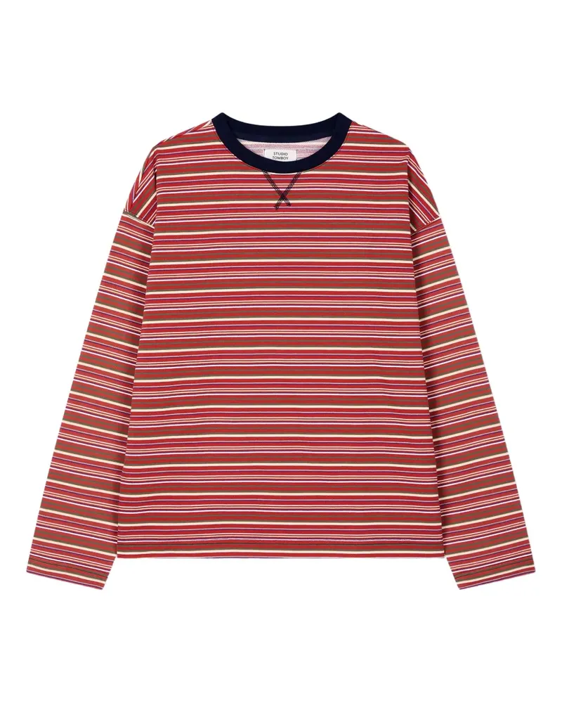 STUDIO TOMBOY Gestreiftes Langarmshirt - Rot Rot