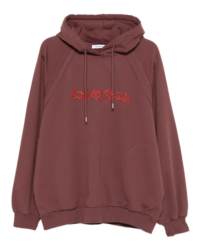 Études Studio logo-embroidered hoodie - Rot Rot