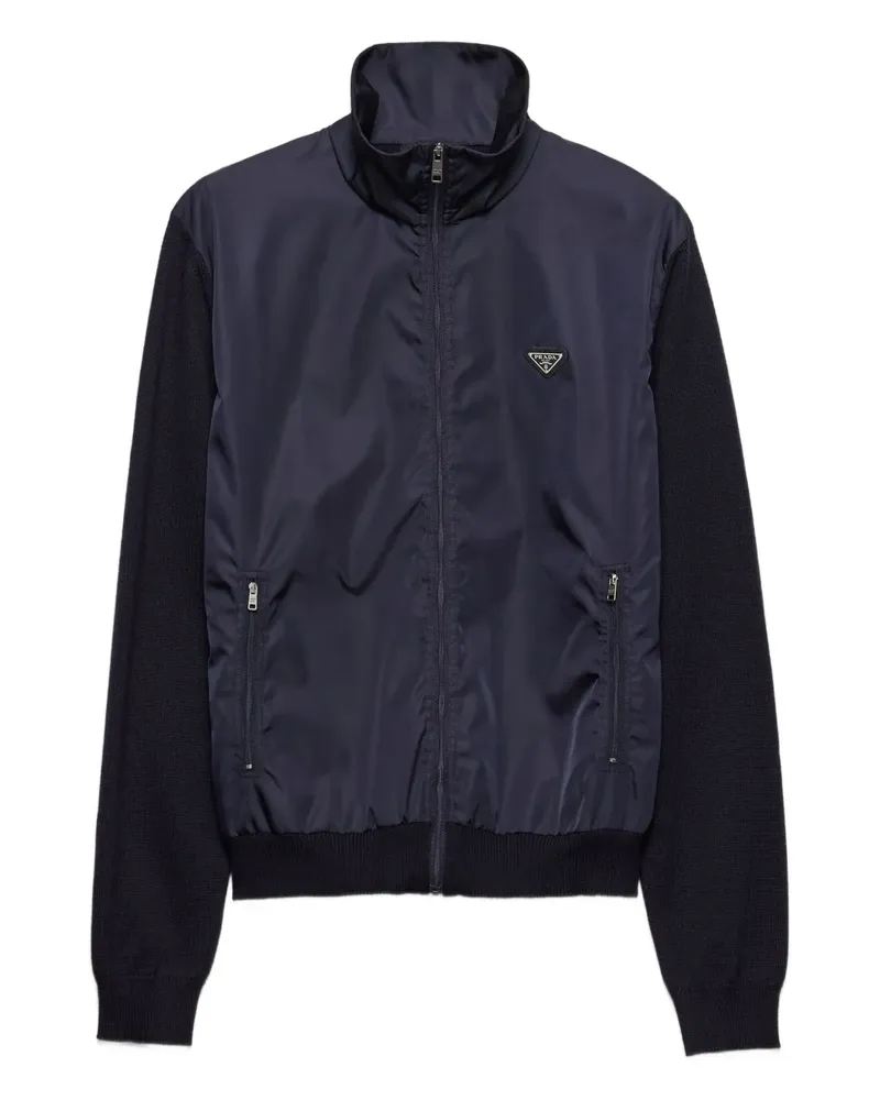 Prada Superfine Cardigan mit Reißverschluss - Blau Blau
