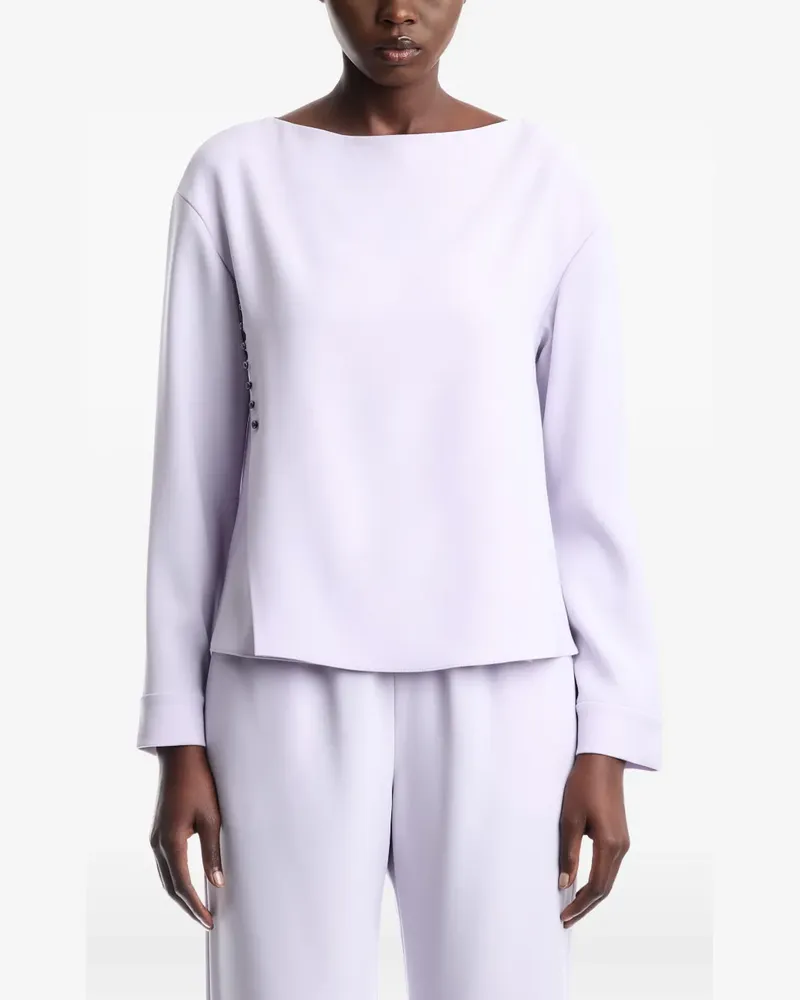 Emporio Armani Hemd mit Knopfdetail - Violett Violett