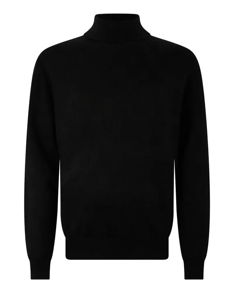 Philipp Plein Rollkragenpullover aus Monogramm-Jacquard - Schwarz Schwarz