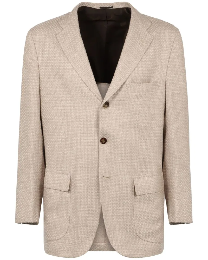 Kiton Jacke aus Kaschmir-Wollgemisch - Nude Nude