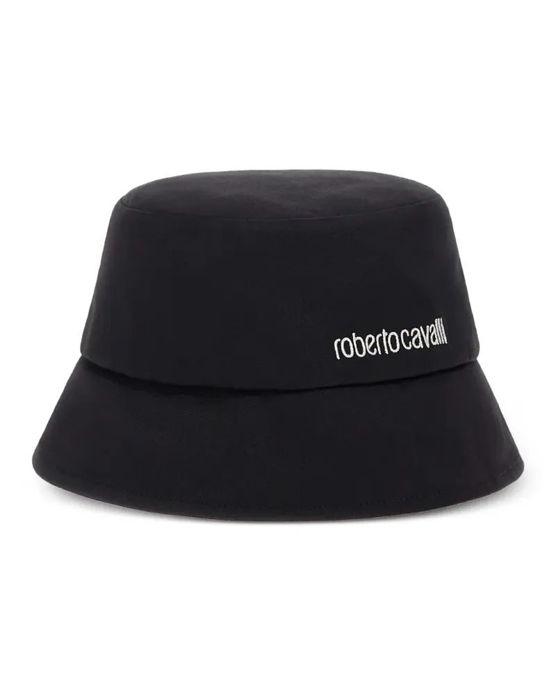 Roberto Cavalli Fischerhut mit Logo-Stickerei - Schwarz Schwarz