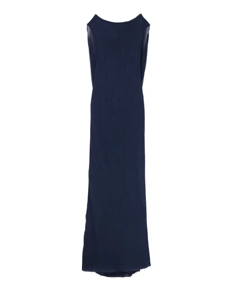 Jacquemus The Plumetis spaghetti-strap maxi dress - Blau Blau